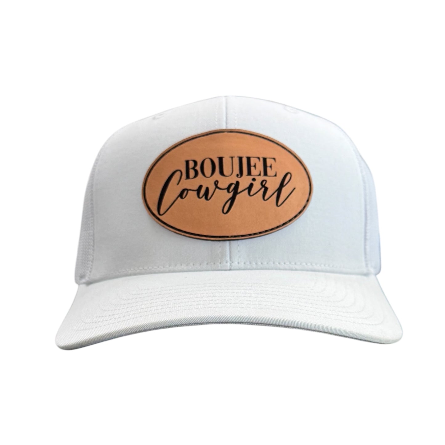 Boujee Cowgirl White Trucker Hat