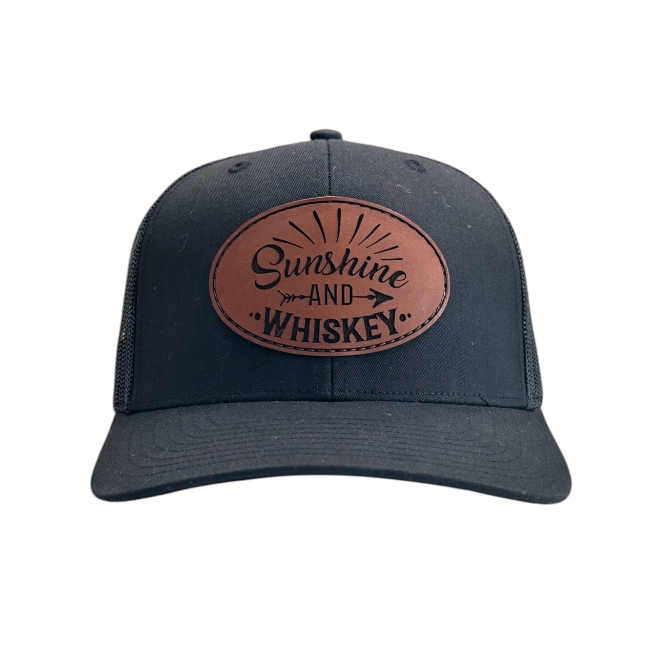 Sunshine and Whiskey Black Trucker Hat