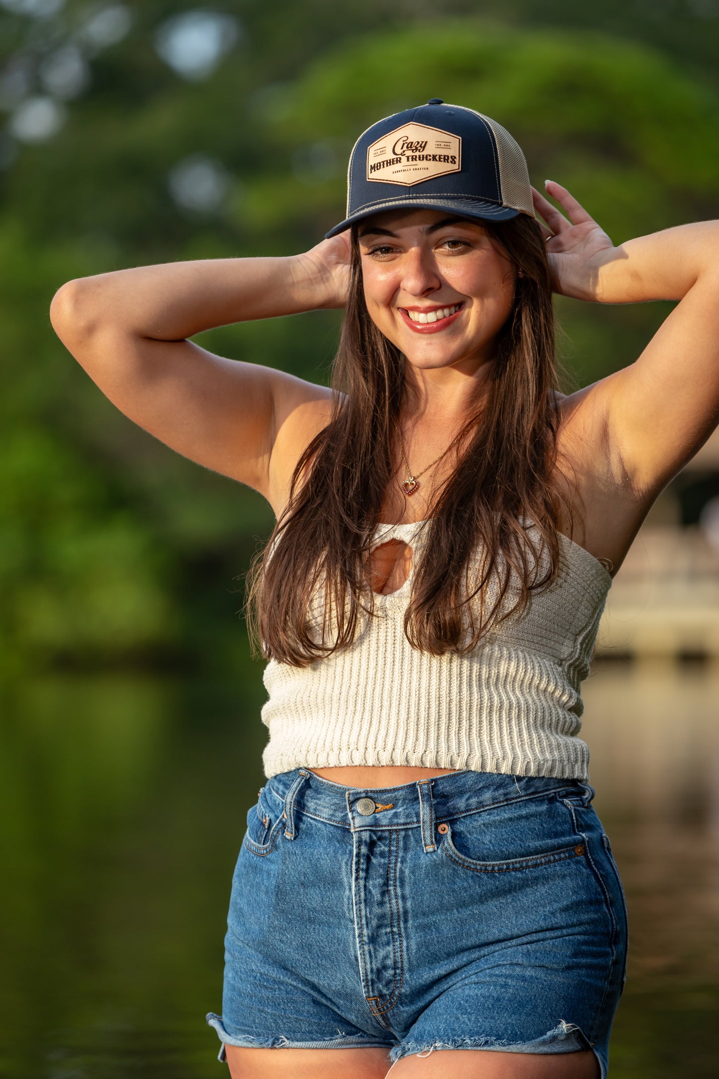 Icon Logo Navy/Tan Trucker Hat