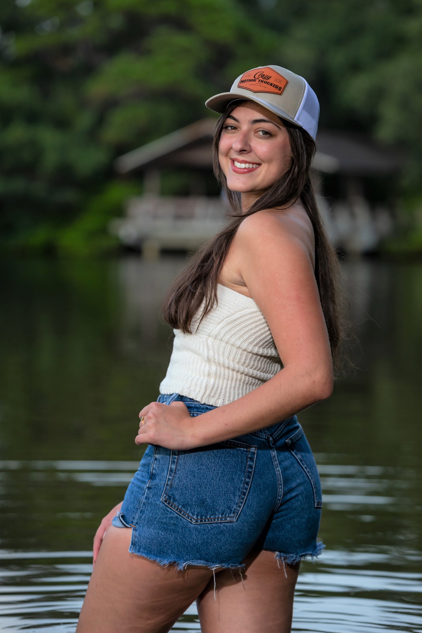 Icon Logo Tan/White Trucker Hat