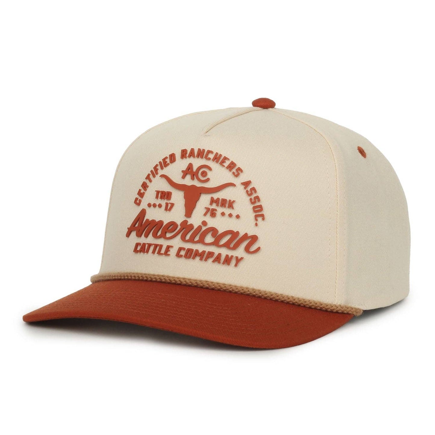 Certified Ranchers Association Hat: Khaki/Burnt Orange