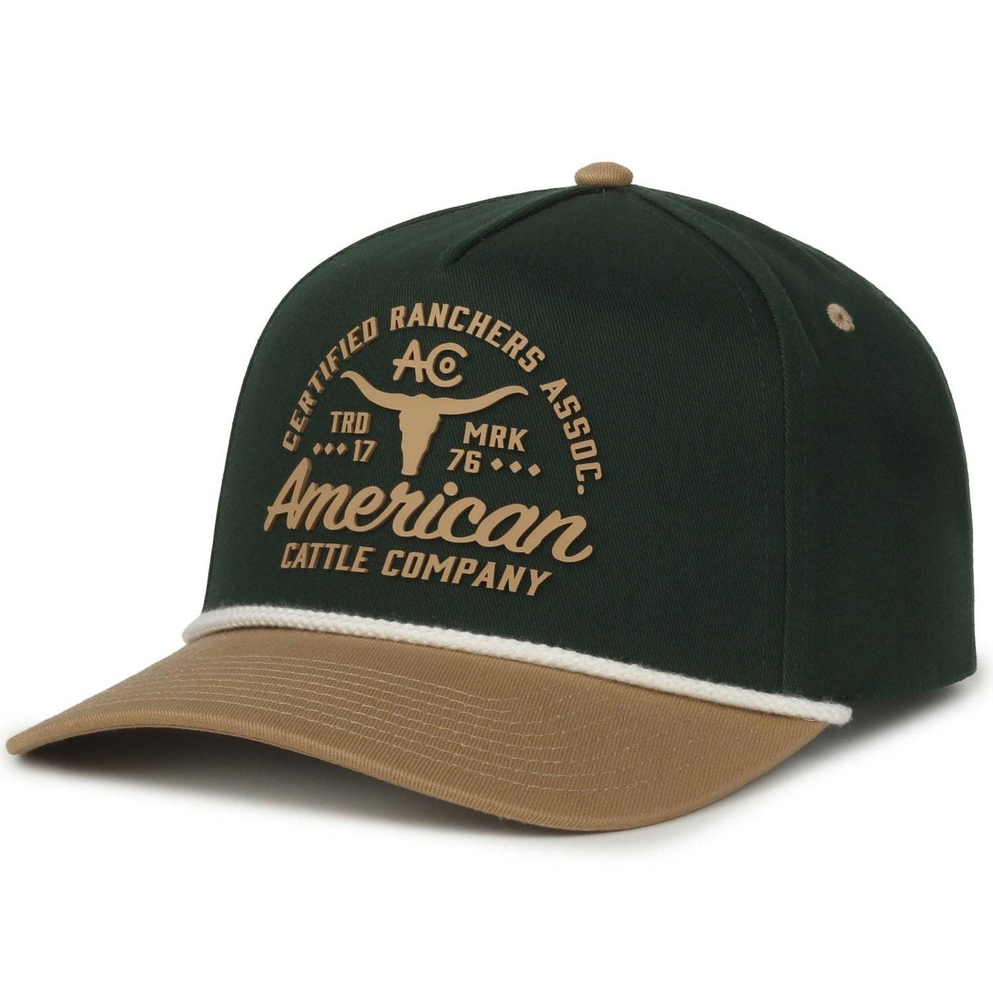 Certified Ranchers Association Hat: Khaki/Burnt Orange