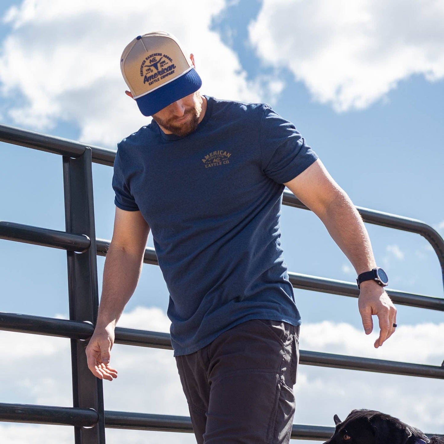 Certified Ranchers Association Hat: Khaki/Burnt Orange