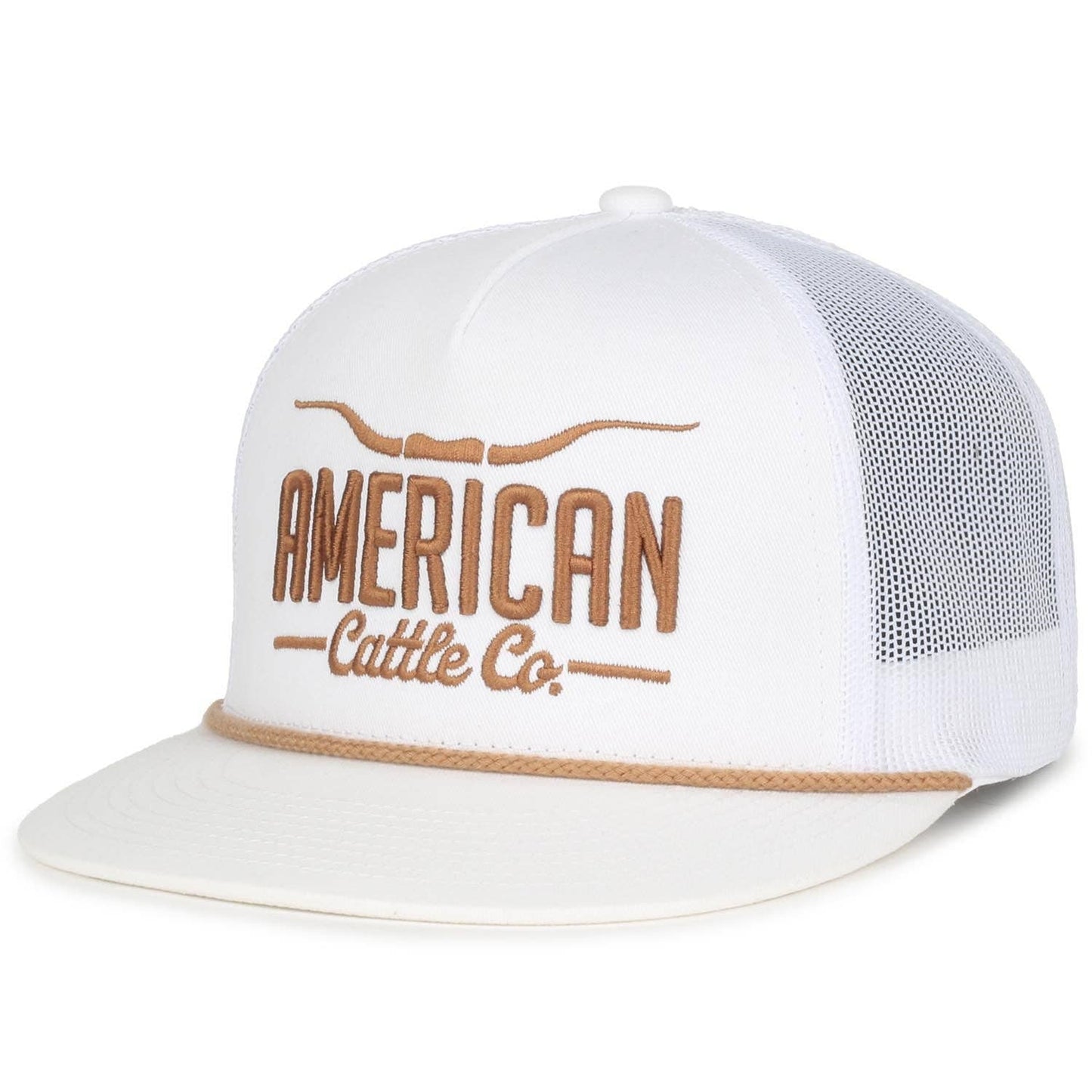 Longhorn Hat: White/Gold