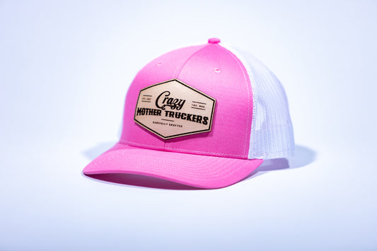 Pink/White Icon Logo Trucker Hat