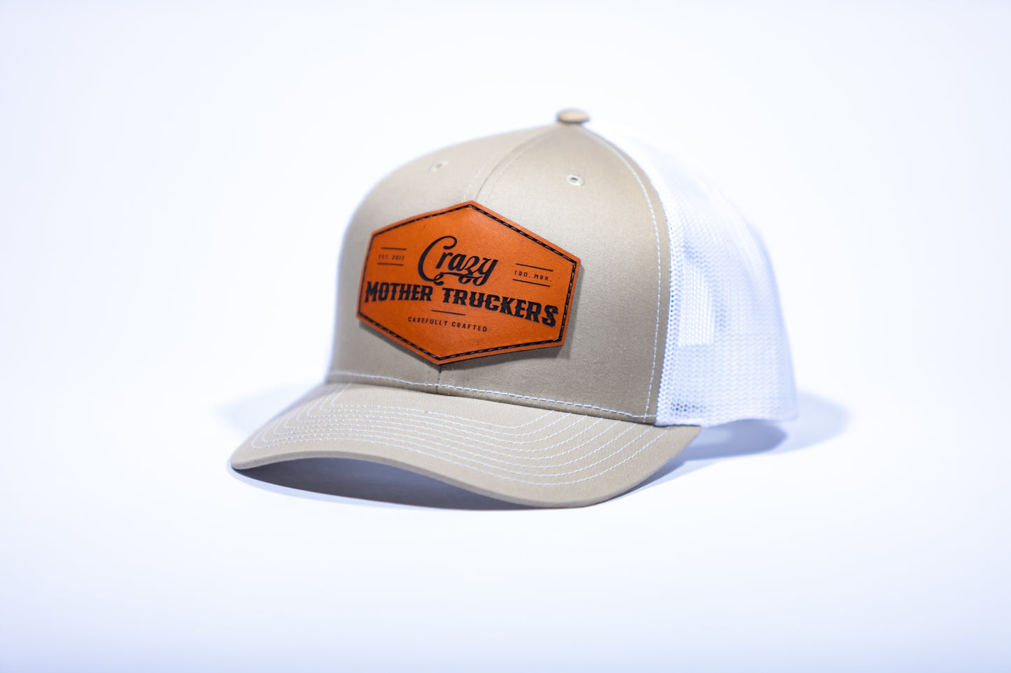 Tan/White Icon Logo Trucker Hat
