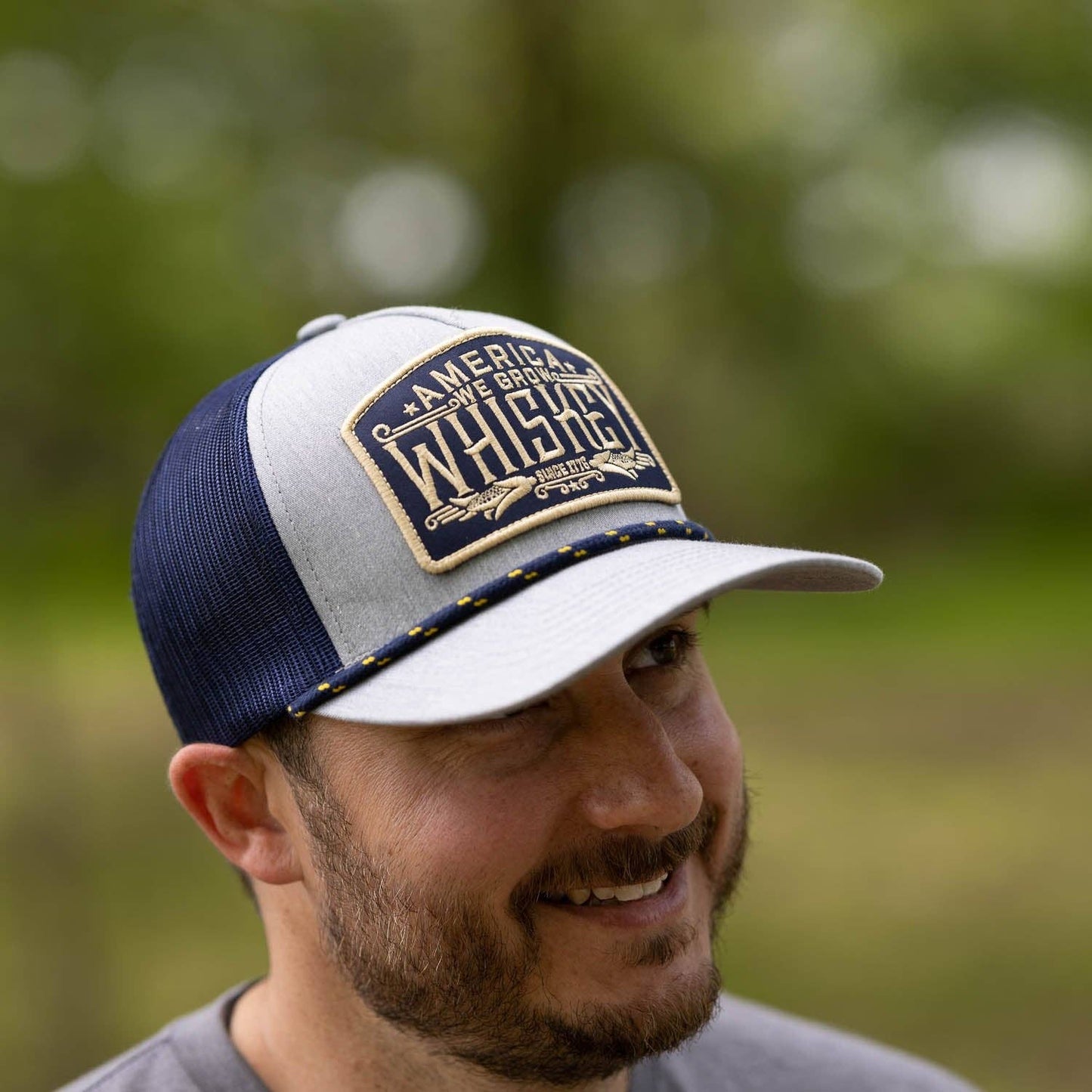 We Grow Whiskey Hat-Gray