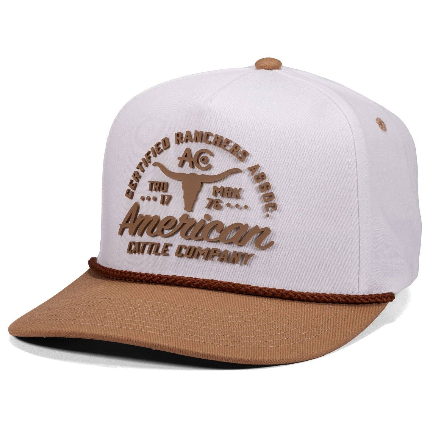 Certified Ranchers Association Hat: Khaki/Burnt Orange