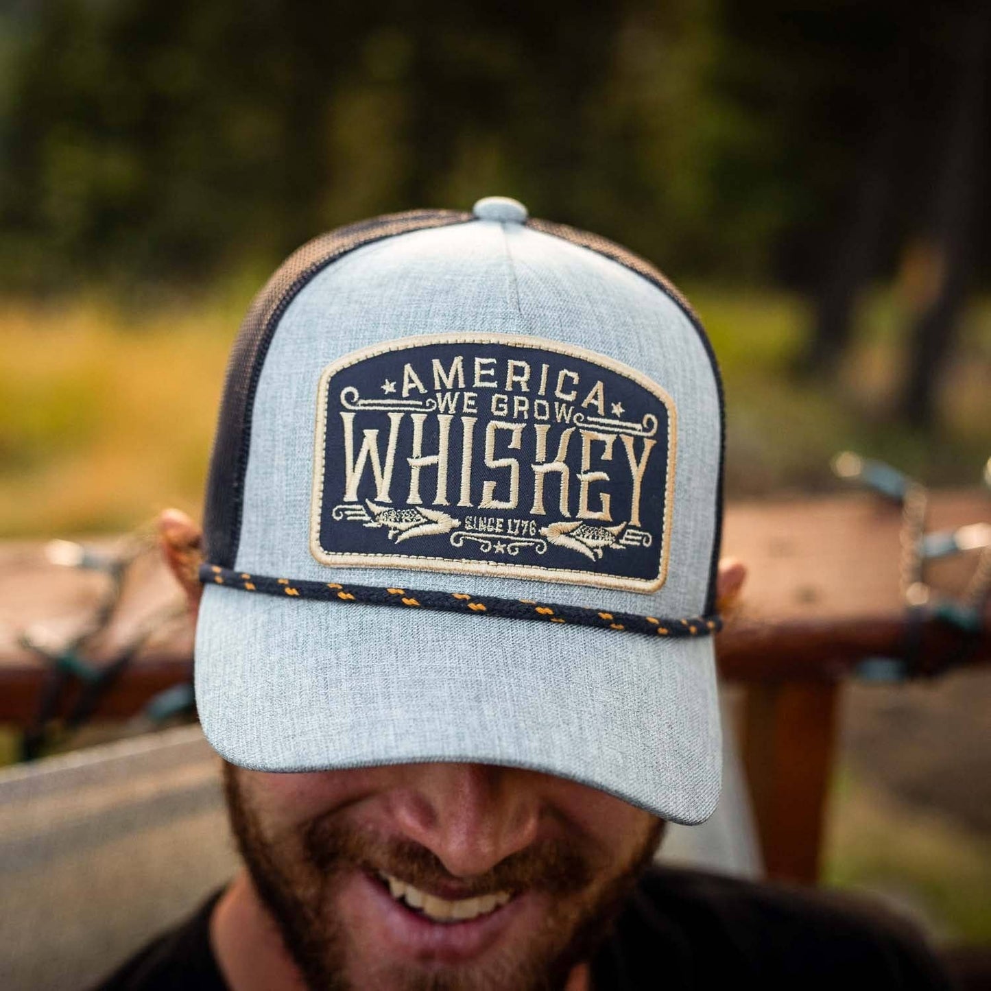 We Grow Whiskey Hat-Gray