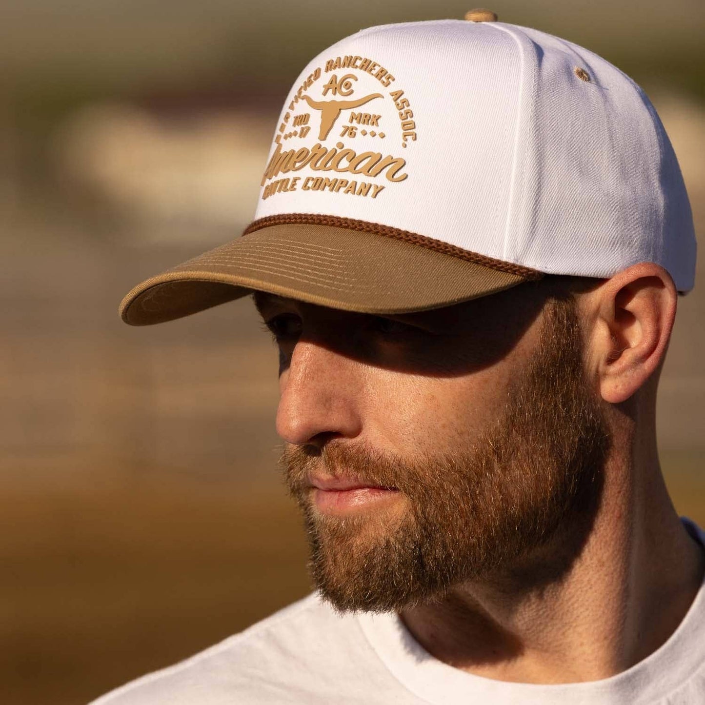 Certified Ranchers Association Hat: Khaki/Burnt Orange