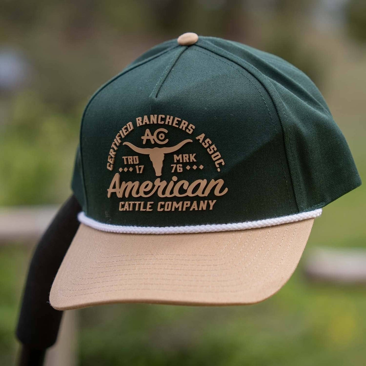 Certified Ranchers Association Hat: Khaki/Burnt Orange